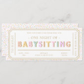 Pastel Dot Baby-sitting Carte cadeau (Devant / Derrière)