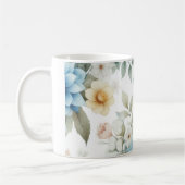Pastel doux Floral Bleu Dahlia Mug (Gauche)