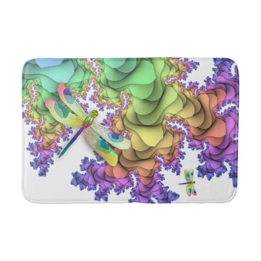 Pastel Dragonflies Bath Mat (Voorkant)
