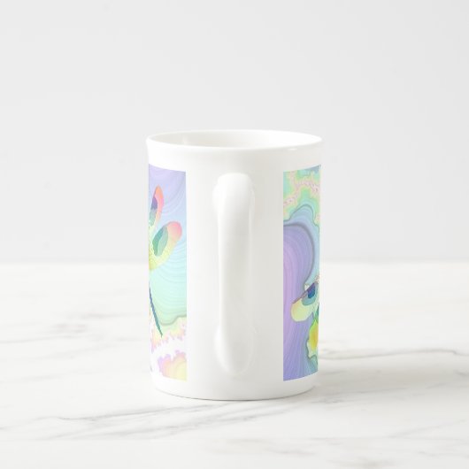 Pastel Dragonflies Bone China Mok (Achterkant)