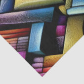 Pastel Drawing Abstract Dimensional Geometric Tissuepapier (Detail)