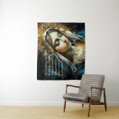 Pastel Drawing Blessed Virgin Mother Message Wandkleed (In situ)