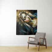 Pastel Drawing Blessed Virgin Mother Wandkleed (In situ)