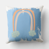 Pastel Dream blauw abstract Sierkussen (Achterkant)