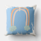 Pastel Dream blauw abstract Sierkussen (Voorkant)