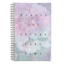 Pastel Dream Floral Spiral Notebook.