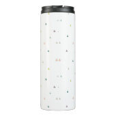 Pastel Driehoek Doodle Patroon Thermosbeker (Achterkant)