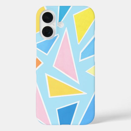Pastel driehoeken op Bord blauw Case-Mate iPhone Case (Achterkant)
