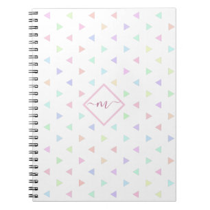 Pastel Driehoekjes Patroon Kleurrijke Foto Notitie Notitieboek