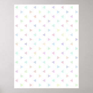 Pastel Driehoekjes Patroon Poster