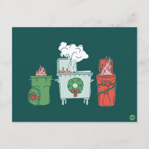 Pastel Dumpster Fire Holiday Briefkaart