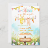 Pastel Easter Bunny Baby shower Kaart (Voorkant)