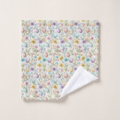 Pastel Easter Egg and Spring Floral Pattern (Gant de toilette)