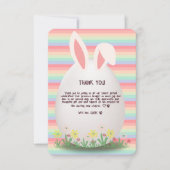 Pastel Easter Egg Bunny Baby shower Bedankkaart (Voorkant)