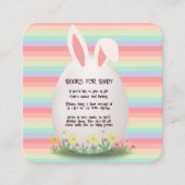 Pastel Easter Egg Bunny Baby shower Informatiekaartje (Voorkant)