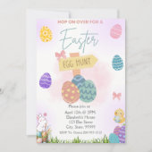 Pastel Easter Egg Hunt Party Uitnodiging (Voorkant)