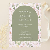 Pastel Easter Egg Motif Easter Brunch Invitation