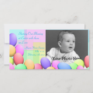 Pastel Easter Eggs Baby aankondiging