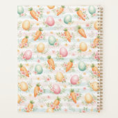 Pastel Easter Eggs & Carrots Watercolor Pattern Planner (Achterkant)