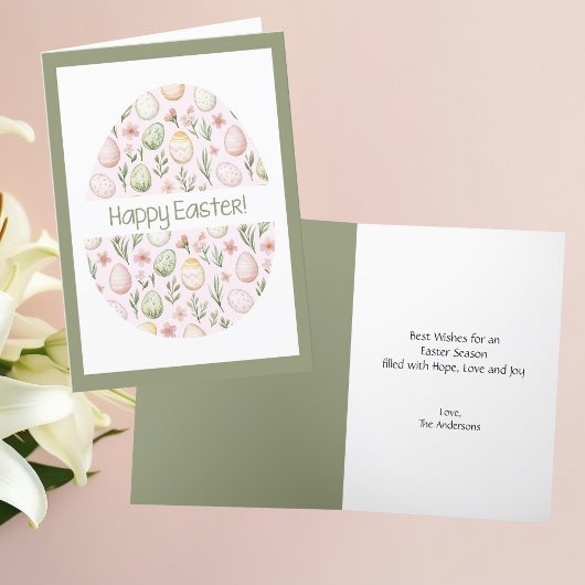 Pastel Easter Eggs Custom Happy Easter Feestdagen Kaart