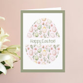 Pastel Easter Eggs Custom Happy Easter Feestdagen Kaart