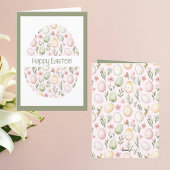 Pastel Easter Eggs Custom Happy Easter Feestdagen Kaart
