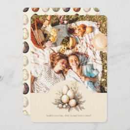 Pastel Easter Eggs Design with Photo Personalized Feestdagenkaart