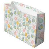 Pastel Easter Eggs Floral Pattern - Cute Spring  Groot Cadeauzakje (Achterkant Gekanteld)