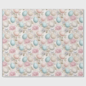 Pastel Easter Eggs Wrapping Paper Cadeaupapier (Vlak)