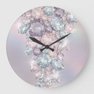 Pastel Edelsteen Esthetische Wandklok – Elegante C Grote Klok