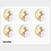 Pastel Eenhoorn Baby shower Stickers (Vel)