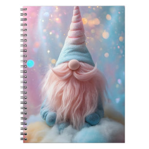 Pastel Eenhoorn Gnoom / Gonk met pluizige roze baa Notitieboek