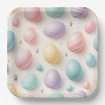 Pastel Eier Papier Feestbord