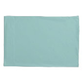 pastel eierschaal blauw effen print kussensloop (Achterkant-Links)