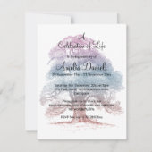 Pastel Eiken Boom Viering van het Leven Kaart (Voorkant)