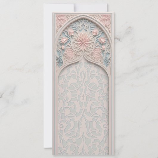 Pastel Elegance Faire-part de mariage islamique d' (Dos)