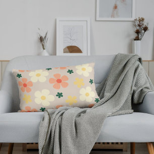Pastel Elegant Bloemmotief Comfortabel Accent Kussen
