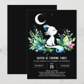 Pastel Elegant Cat Verjaardag Kaart (Voorkant / Achterkant)