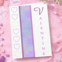 Pastel Elegante Hartjes Valentijnkaart
