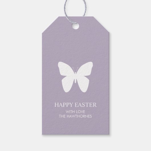 Pastel Elegante Pasen Cadeaulabel (Voorkant)