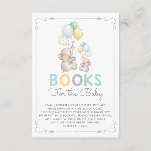 Pastel Elephant Apportez une carte de livre Modern (Devant)