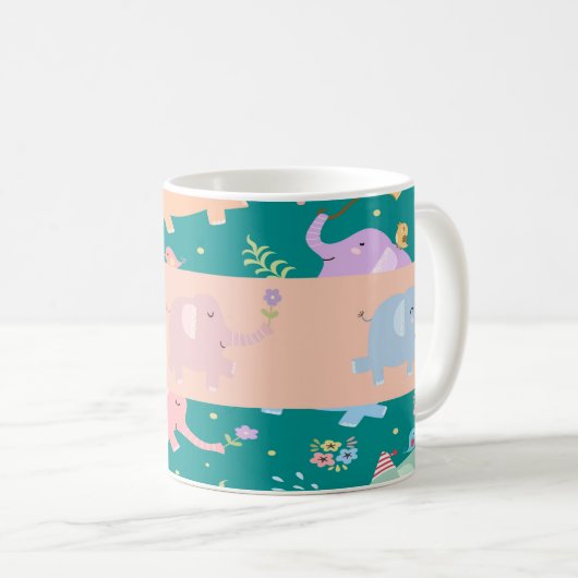 Pastel Elephant Mug (Devant droit)