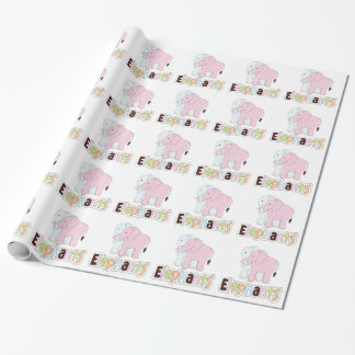 Pastel Elephants Gift Wrapping Paper Cadeaupapier