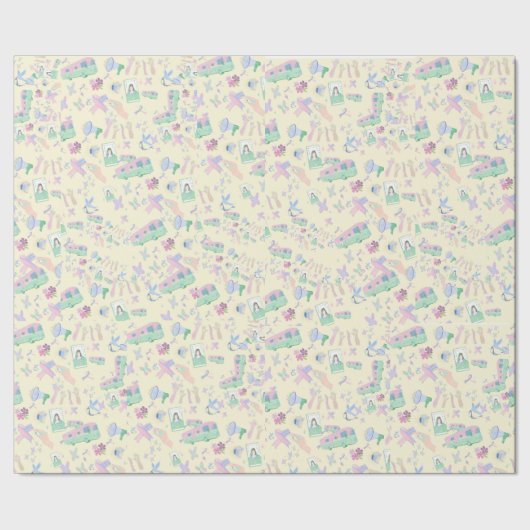 Pastel Empowerment Gift Wrap – Awareness Ribbon Cadeaupapier (Zoom)