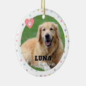 Pastel Empreinte de patte Photo de chien ornement (Droite)