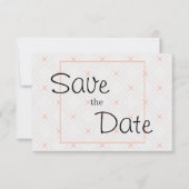 Pastel en geometrische vormgeving save the date (Voorkant)