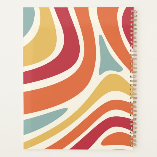 Pastel Enseignant Motif, 3 Ring School ou Home Bin (Dos)