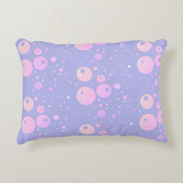 Pastel esthetisch paarse polka dot patroon accent kussen