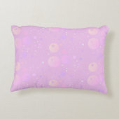 Pastel esthetisch roze stippen patroon accent kussen (Achterkant)