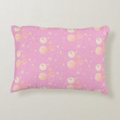 Pastel esthetisch roze stippen patroon accent kussen (Achterkant)